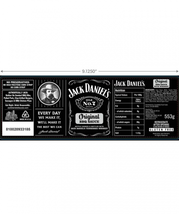 Jack Daniel's Original BBQ Sauce, 2 x 553g