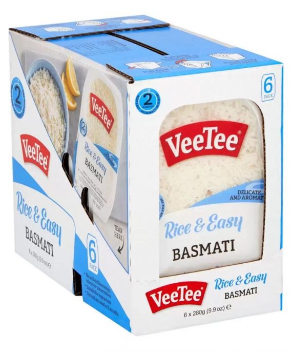VeeTee Rice & Easy Basmati, 6 x 280g